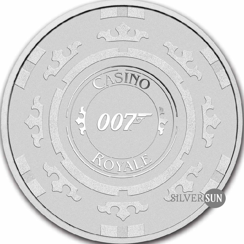 Tuvalu - James Bond 007 - Casino Royale Chip 2023 1oz*